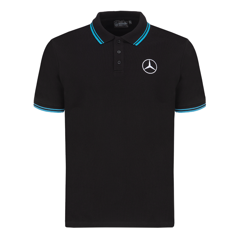 Men's Blue Stripe Polo Shirt