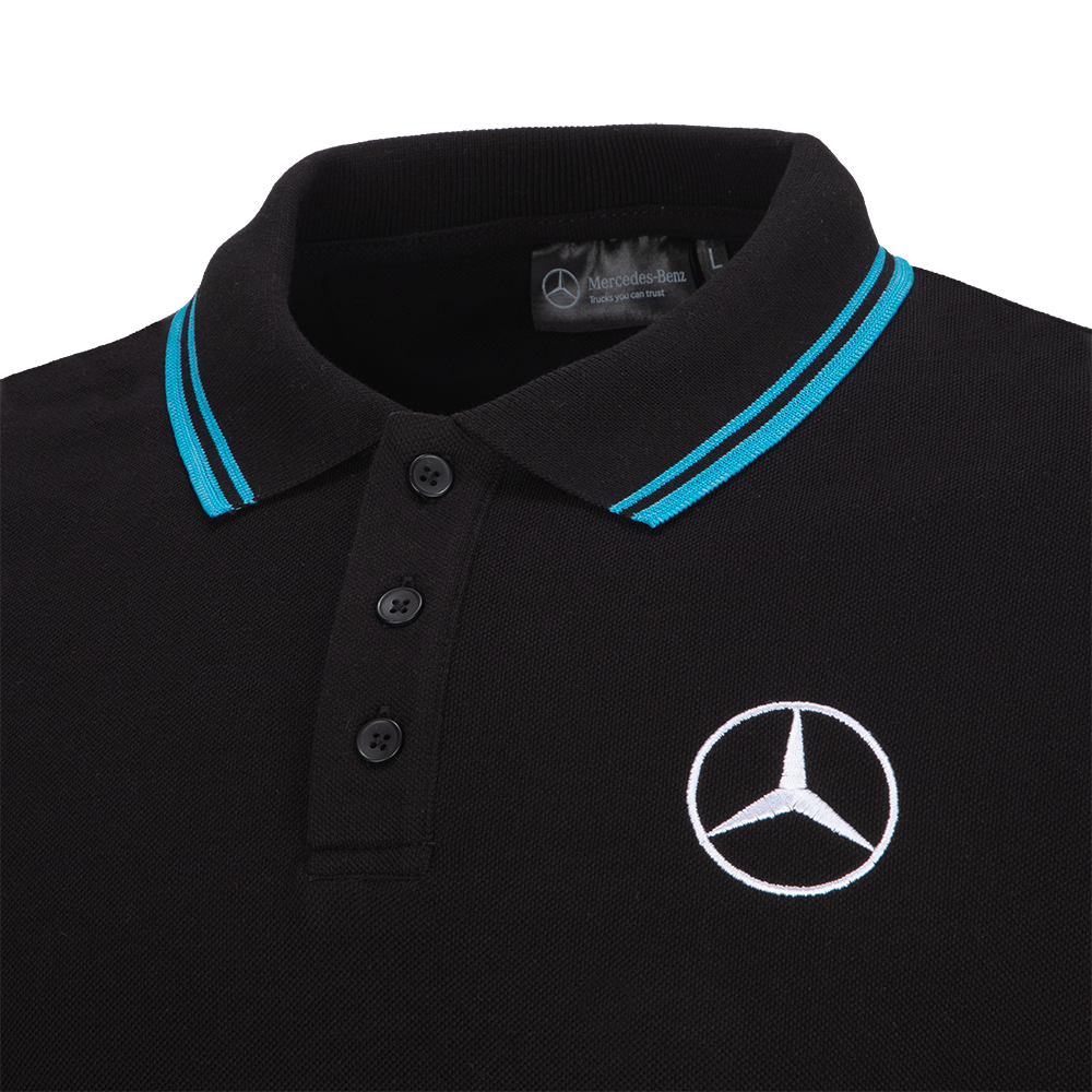 Men's Blue Stripe Polo Shirt