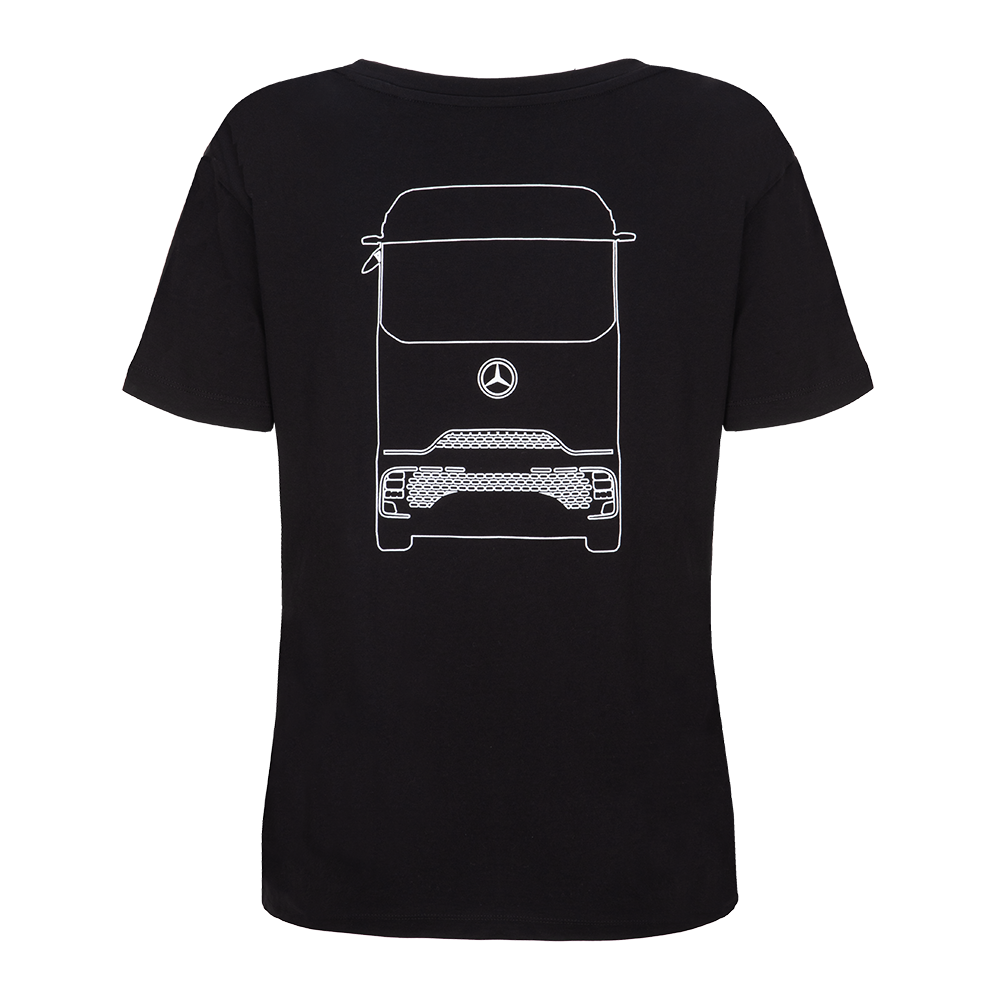 Black Truck Outline Ladies T-Shirt