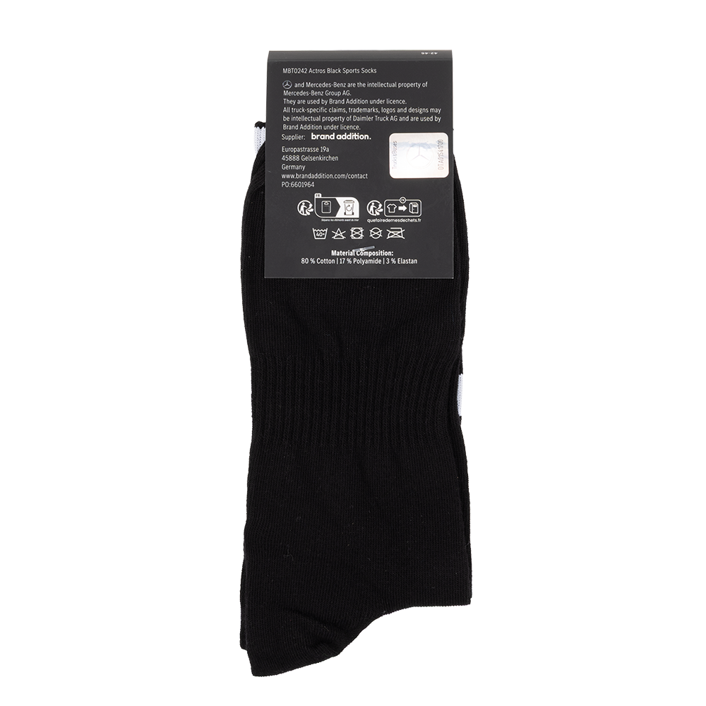 Actros Black Sports Socks