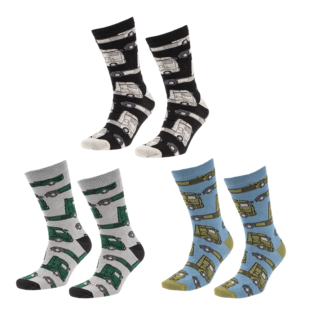 Truck Pattern Socks (Pk 3)